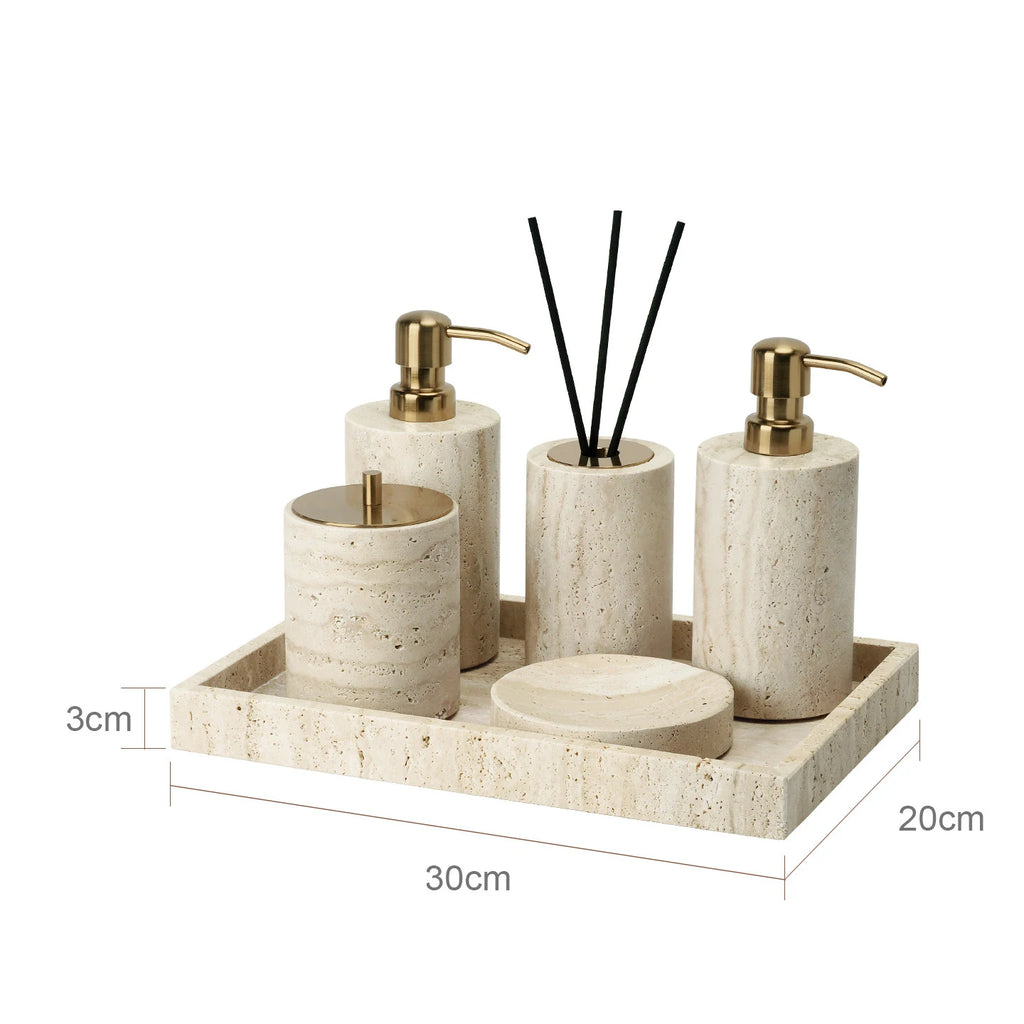 Travertine Bathroom Set