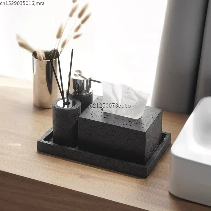 Wabi-Sabi Sandstone Bath Set