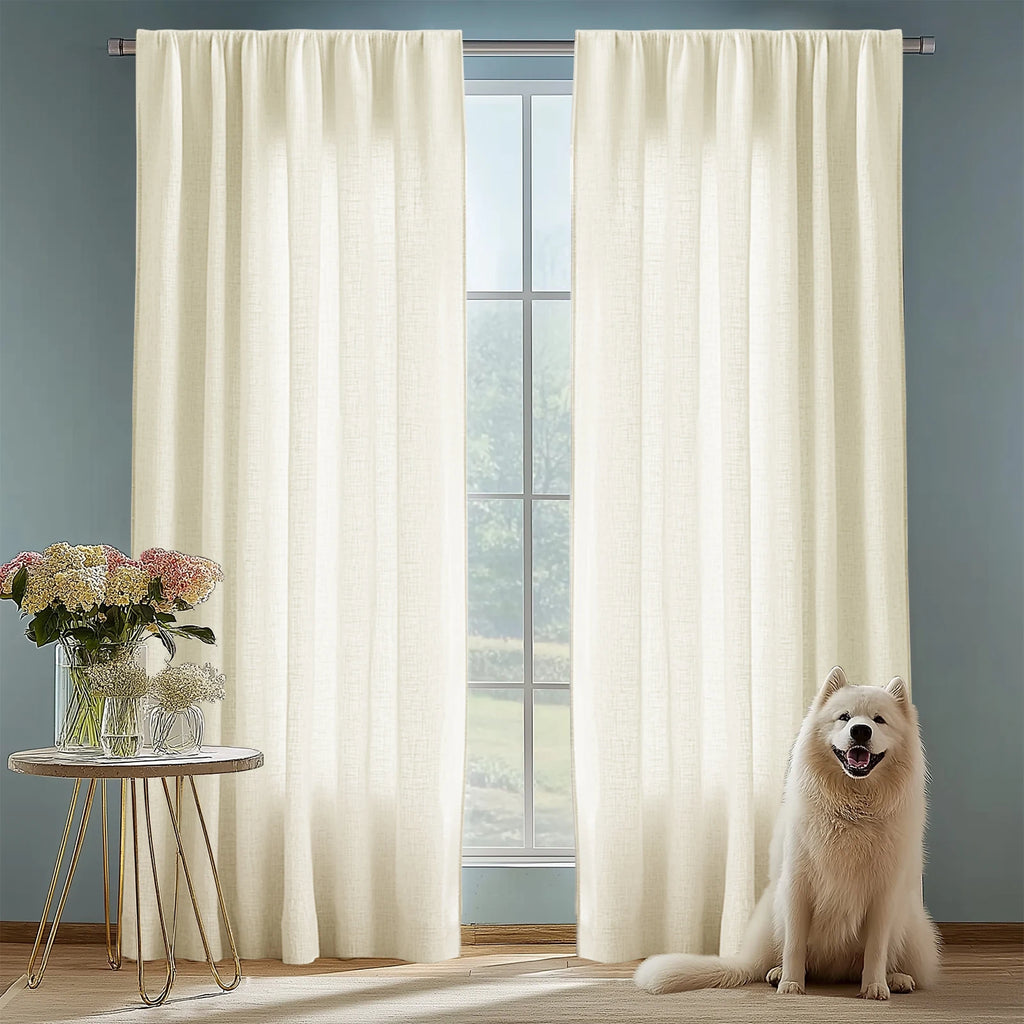 Modern Linen Sheer Curtains