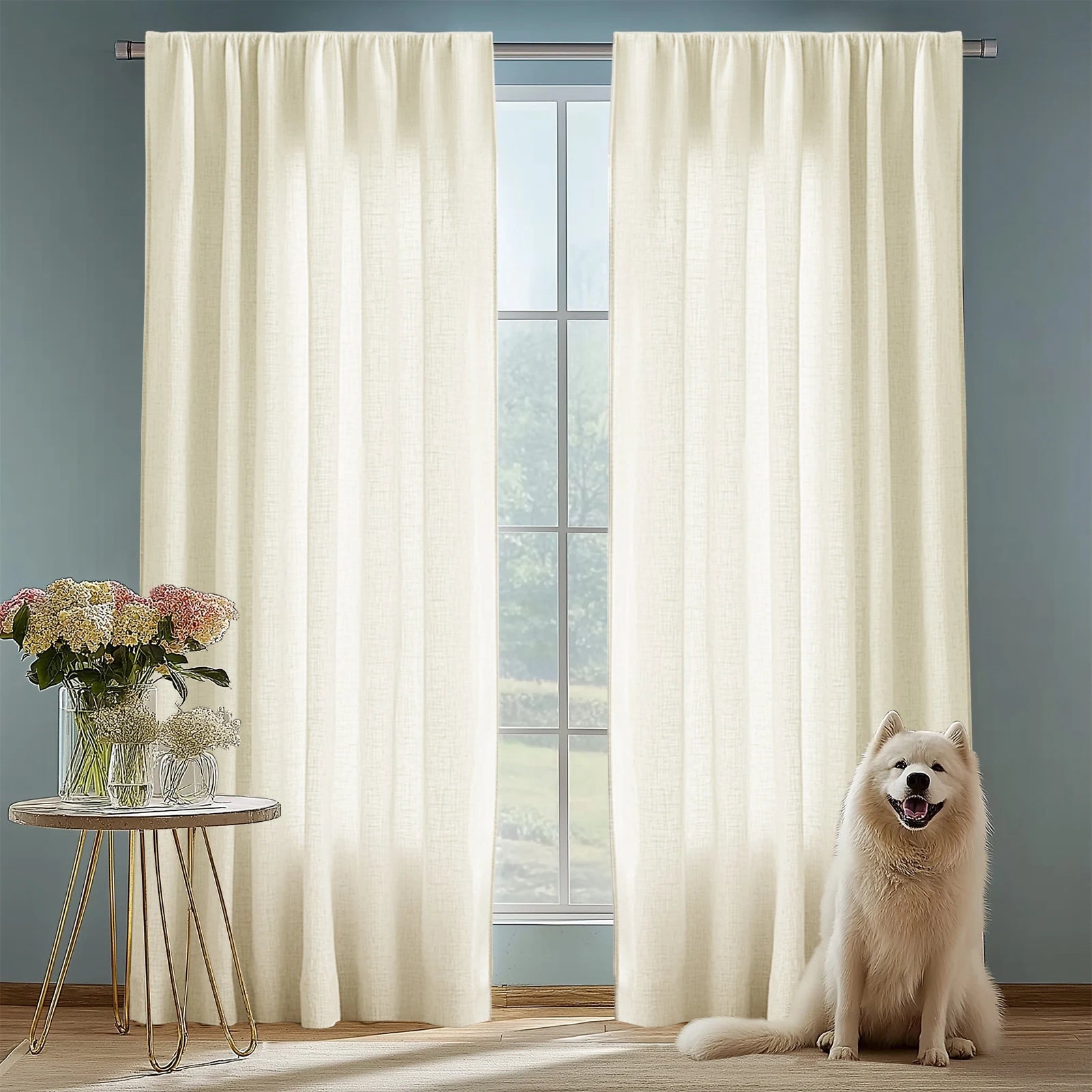 Modern Linen Sheer Curtains
