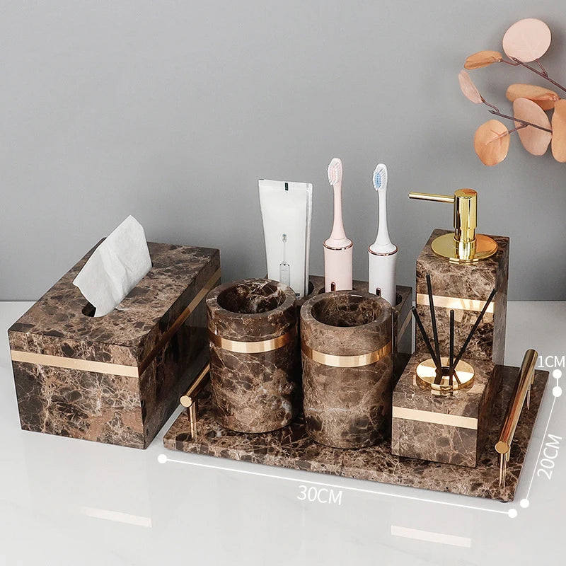 Emperador Dark Marble Set