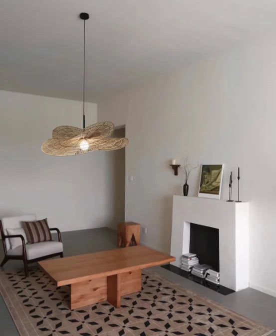 Wabi-Sabi Rattan Pendant Chandelier