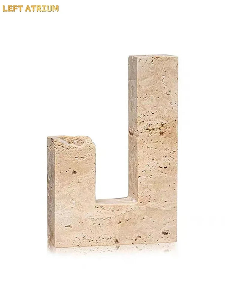 Minimalist Travertine Candle Holder