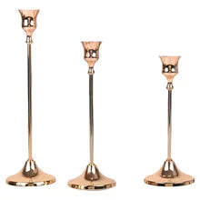 Vintage Metal Candle Holder Set