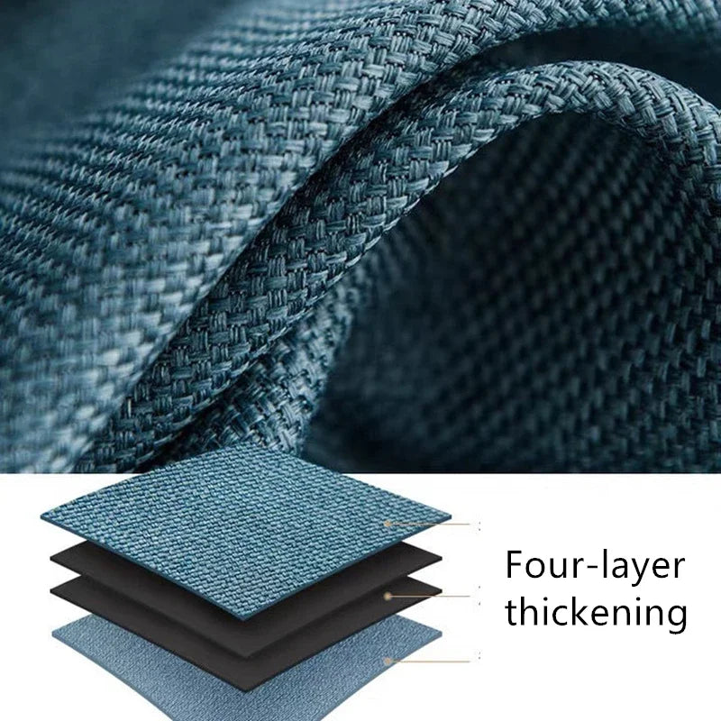 Modern Cotton-Linen Blackout Curtains, 310cm