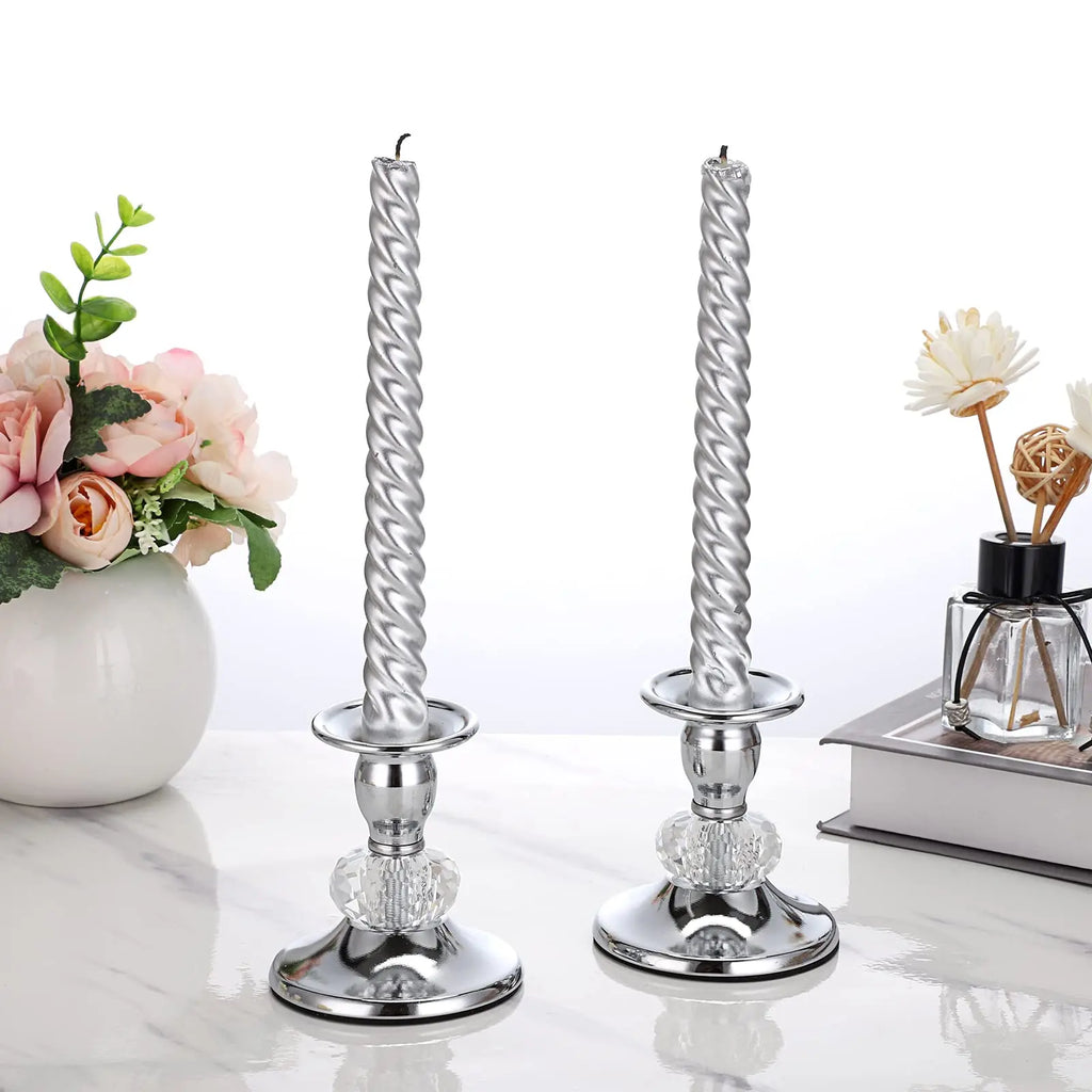 Vintage Crystal Candlestick (2-Piece Set)