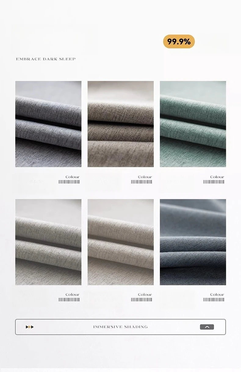 Modern Cotton-Linen Blackout Curtains