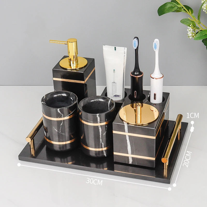 Nero Marquina Bathroom Set