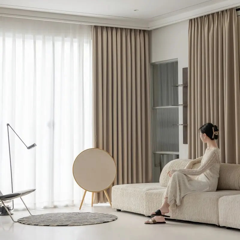 Modern Cotton-Linen Blackout Curtains