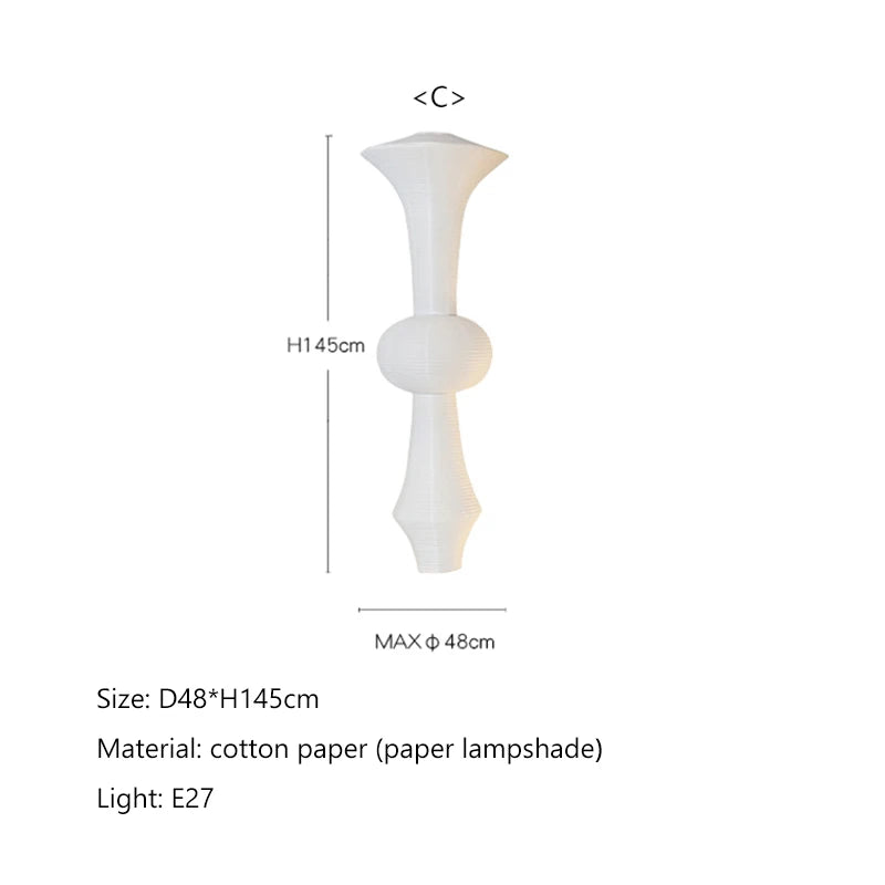 Wabi-Sabi Paper Pendant Chandelier