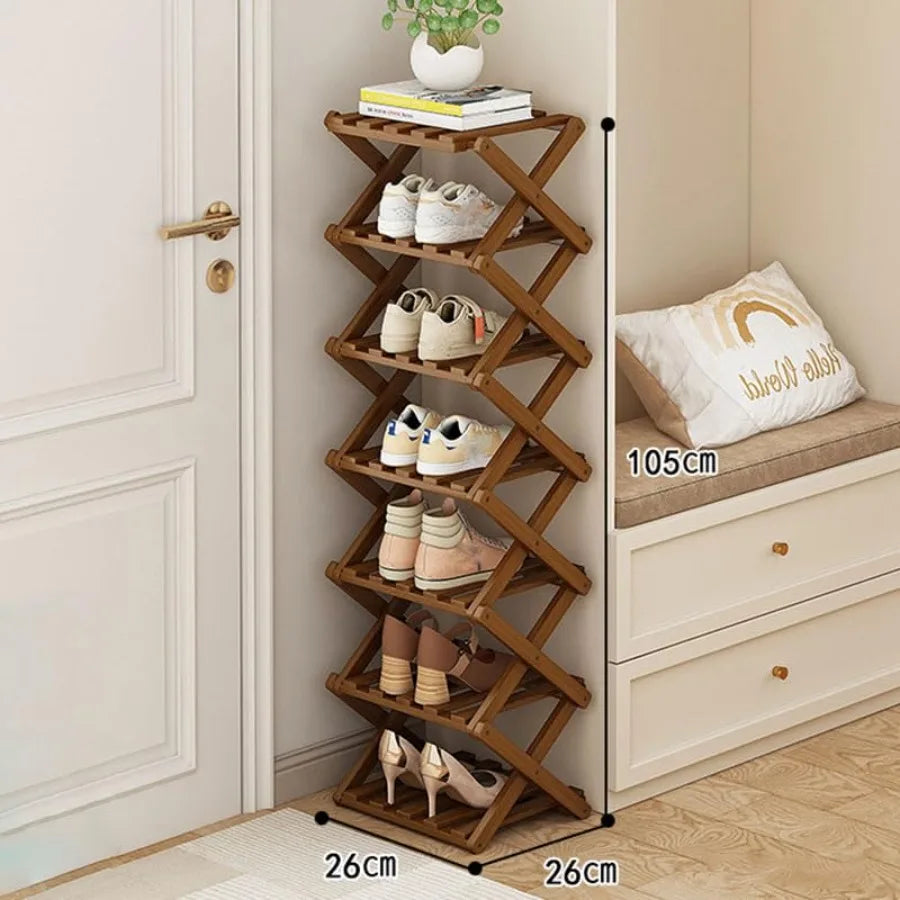 Bamboo Shoe Rack