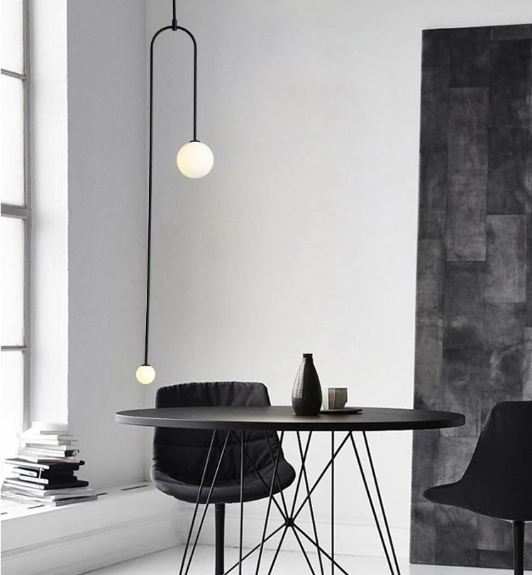 Nordic Glass Arc Pendant Lamp