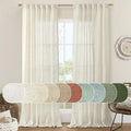 Boho Linen Sheer Curtains, 90"