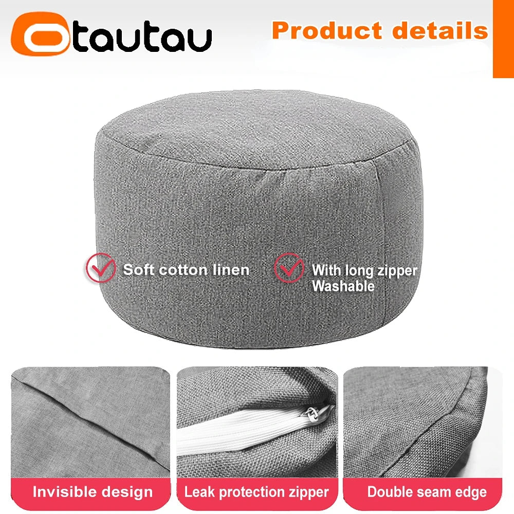 Round Storage Pouf