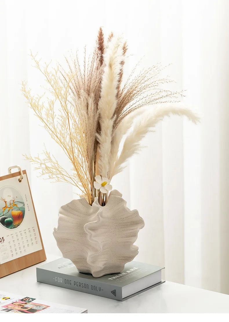 Wavy Petal Ceramic Vase