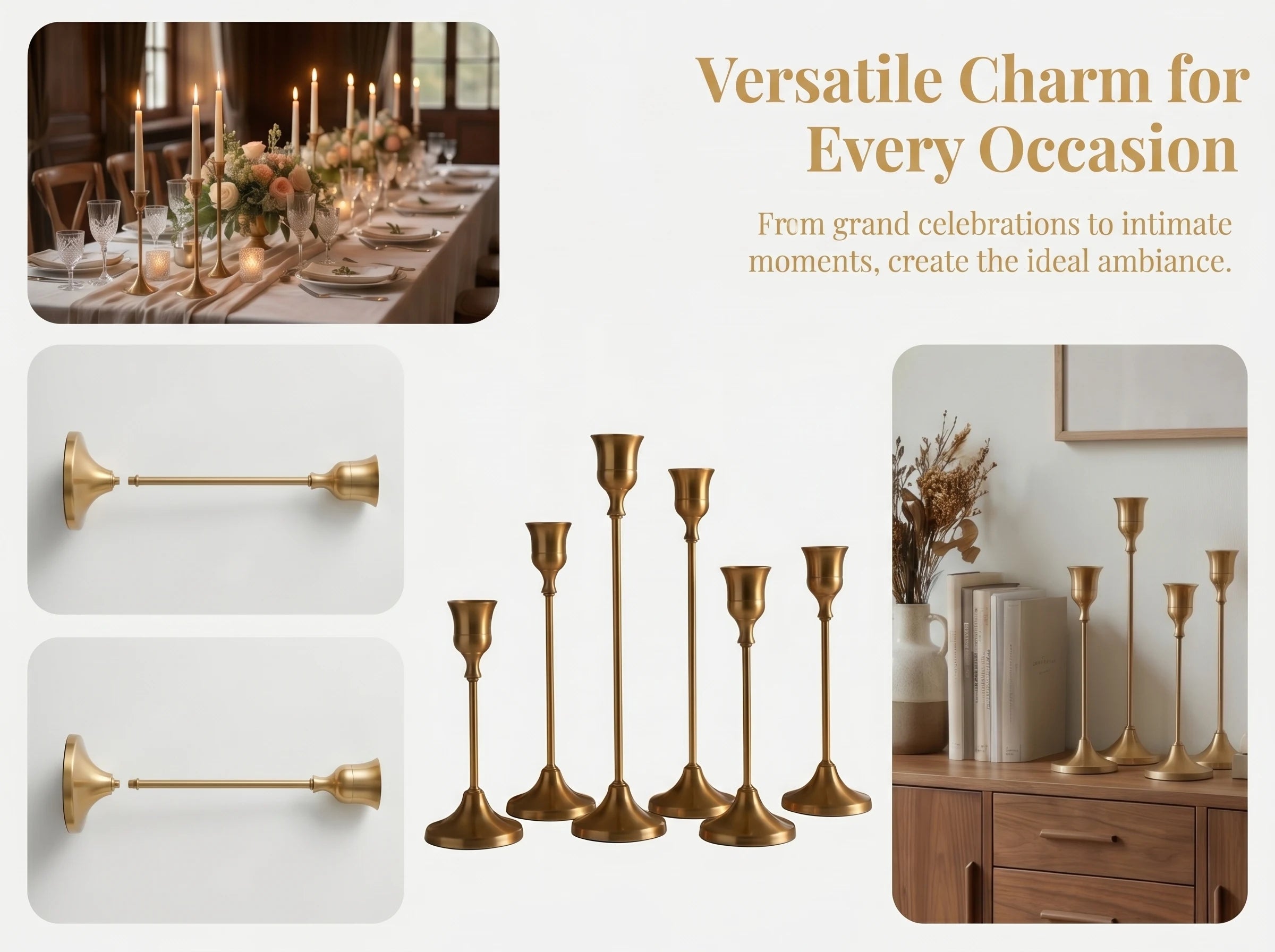 Brass Candlestick (36-Piece Set)