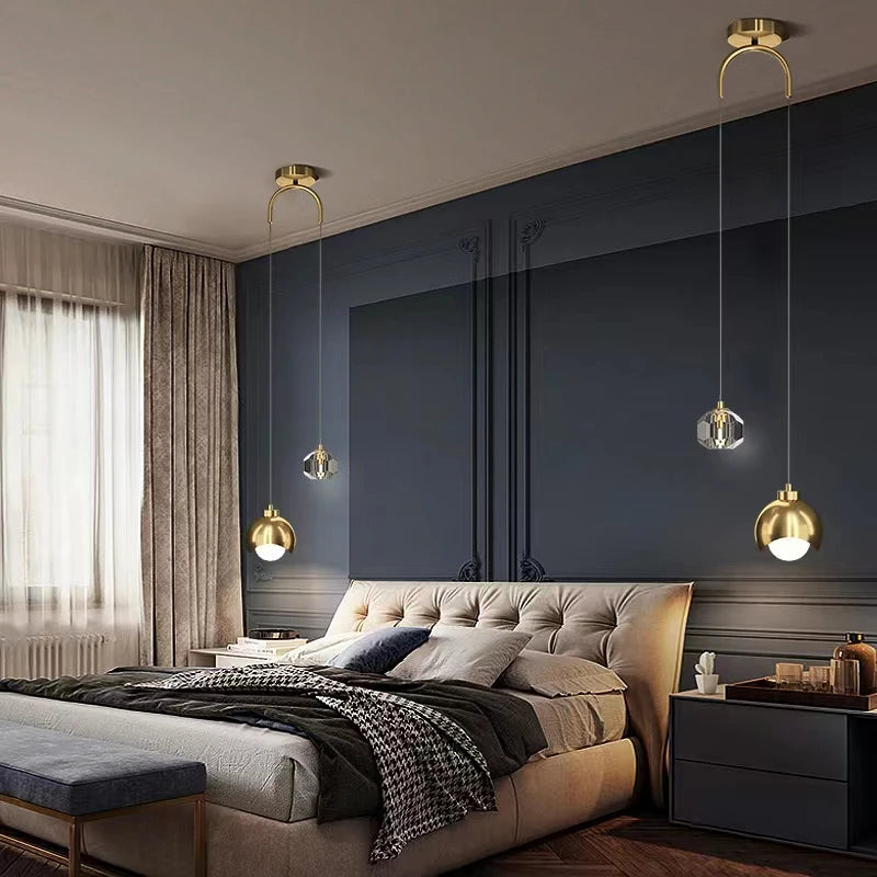 Crystal Bedside Pendant Light