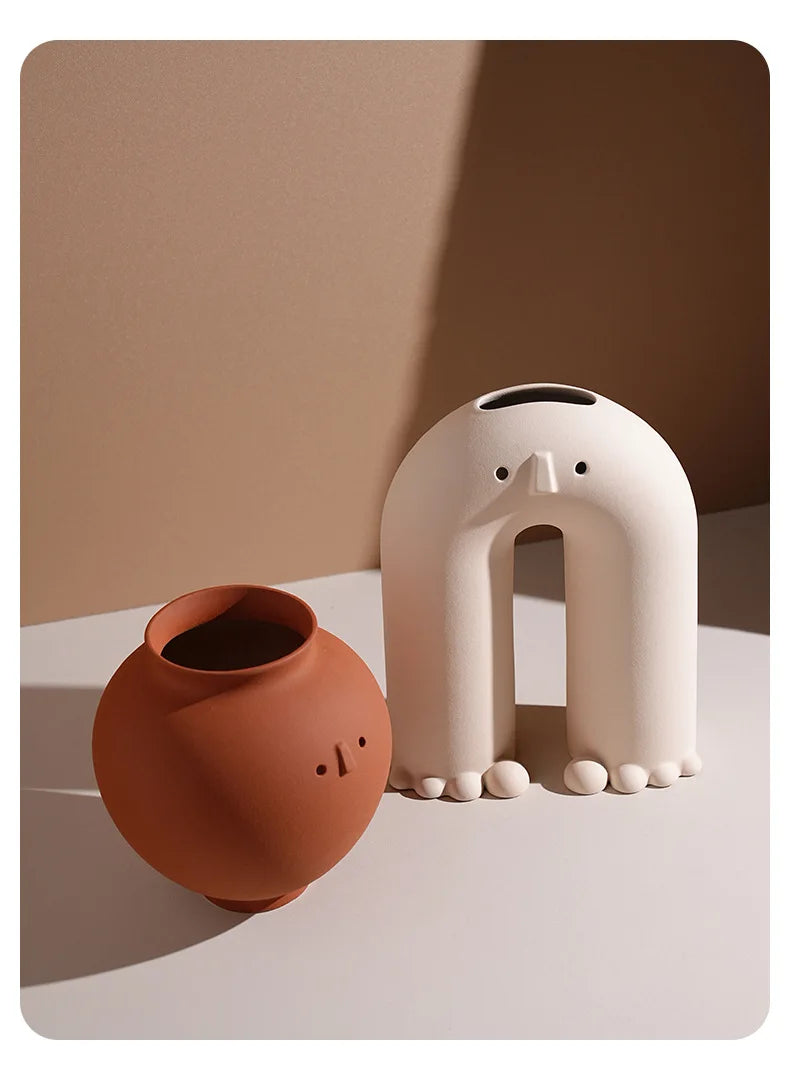 Sculptural Wabi-Sabi Art Vase