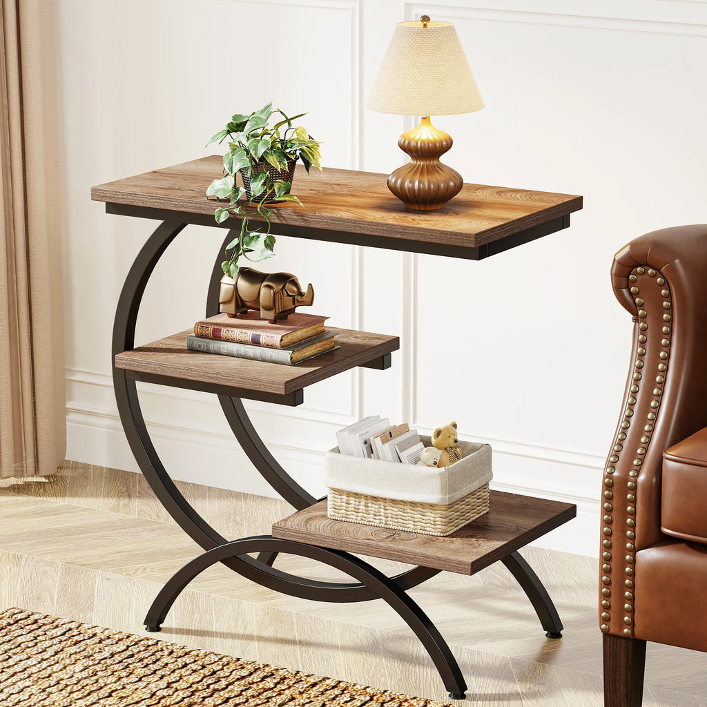 C-Shaped Sofa Side Table