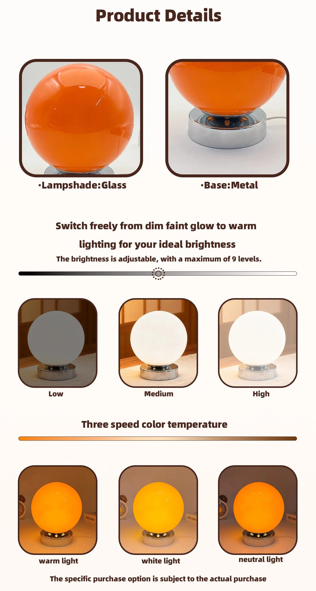 Art Glass Bedside Lamp