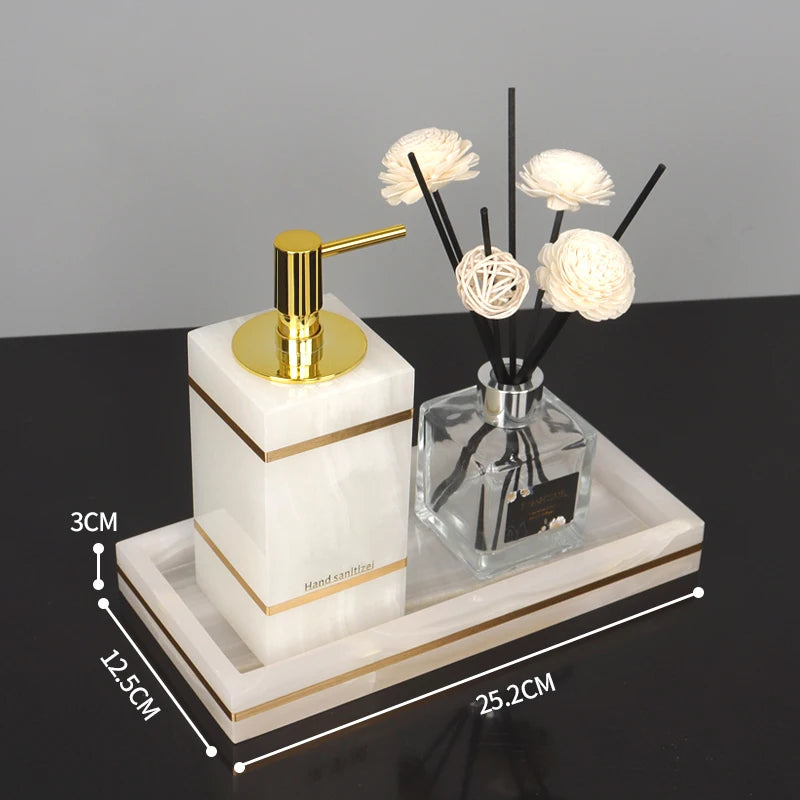 White Onyx Bathroom Set