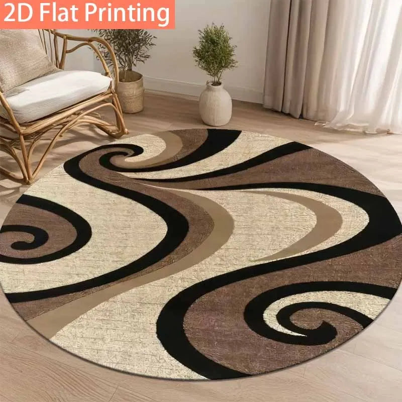 Abstract Modern Round Area Rug