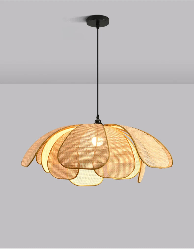 Nordic Rattan Pendant Chandelier