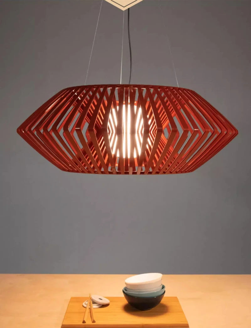 Wabi-Sabi Rattan Pendant Chandelier