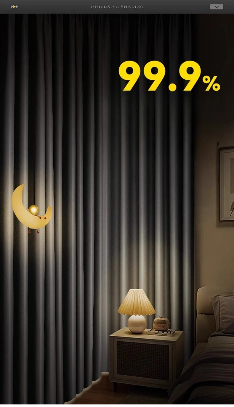 Modern Cotton-Linen Blackout Curtains