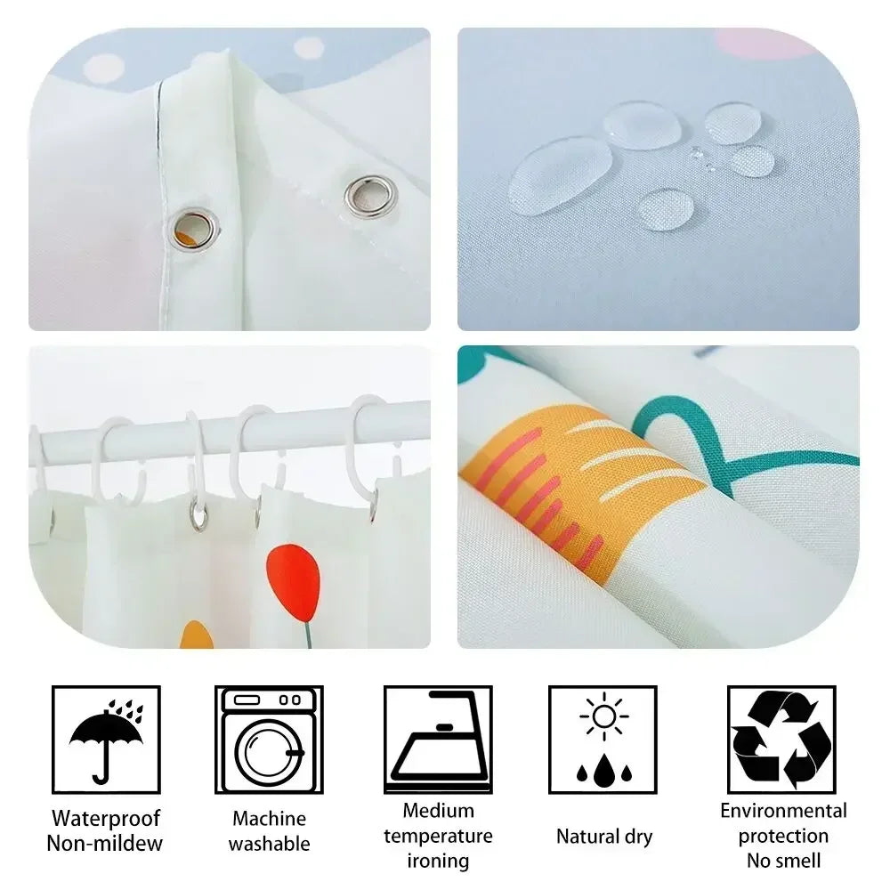 Modern Linen Shower Curtain
