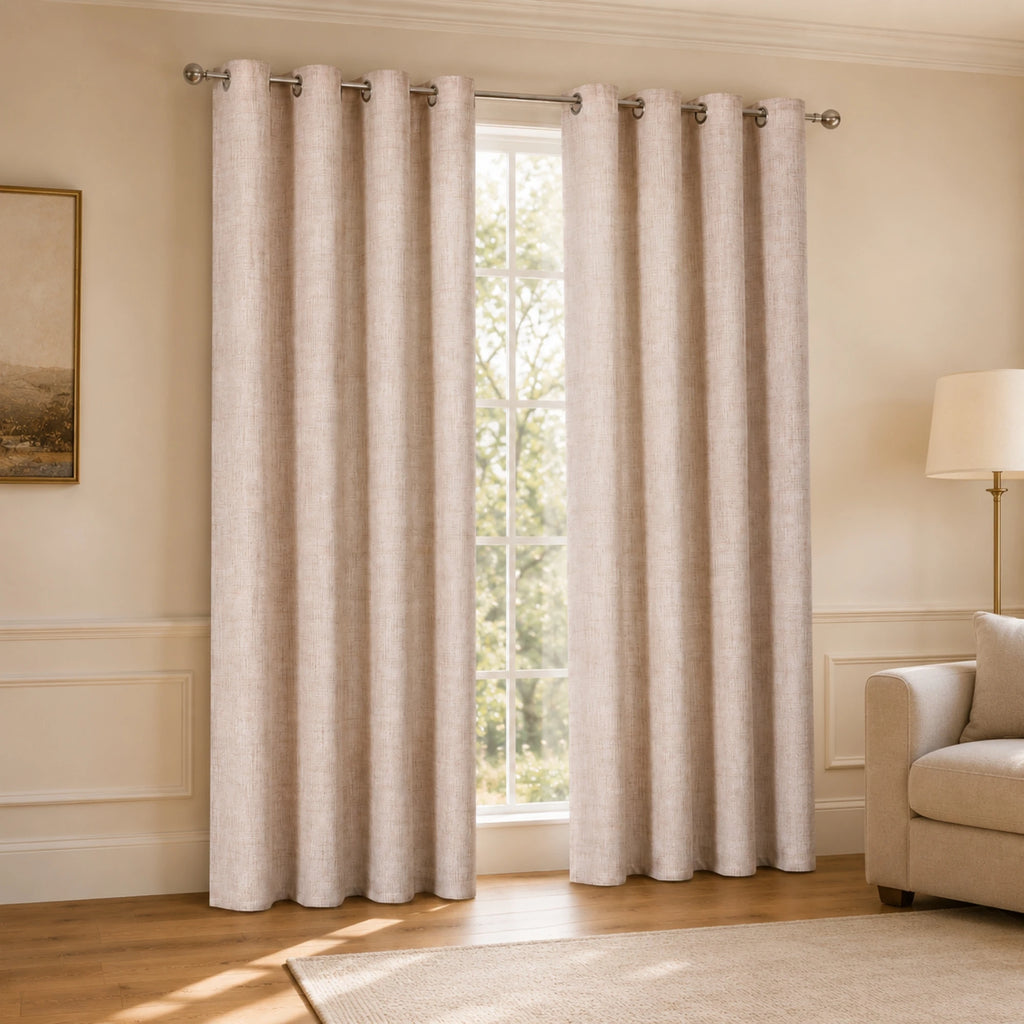 Nordic Faux Linen Blackout Curtains