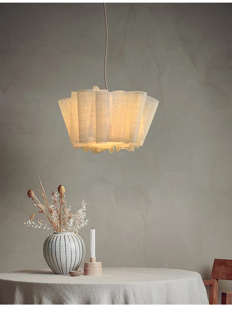 Wabi-Sabi Fabric Pendant Lamp
