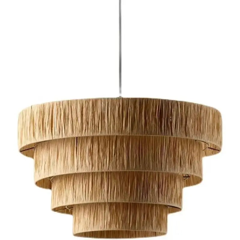 Wabi-Sabi Rattan Pendant Chandelier