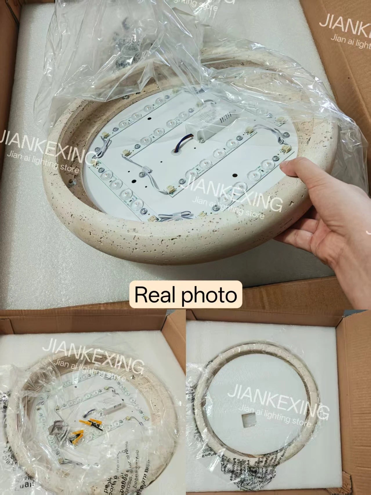 Wabi-Sabi Stone Pendant Lamp