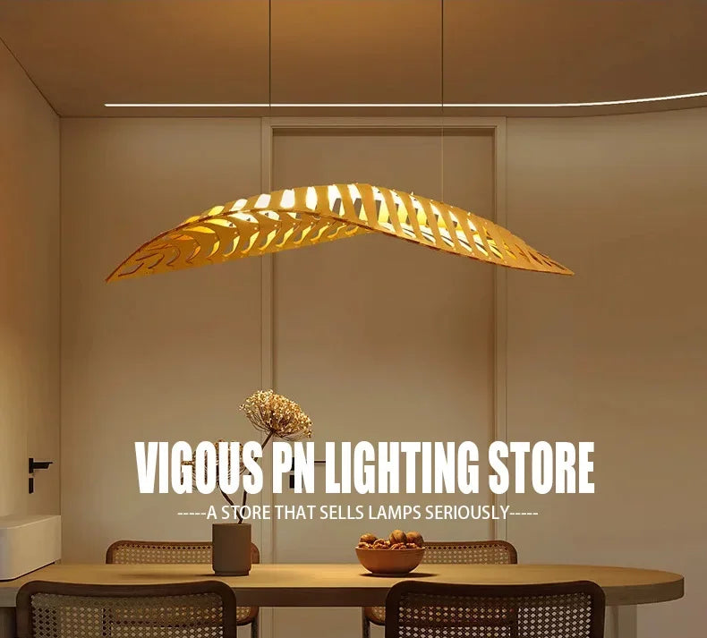 Wabi-Sabi Wood Pendant Chandelier