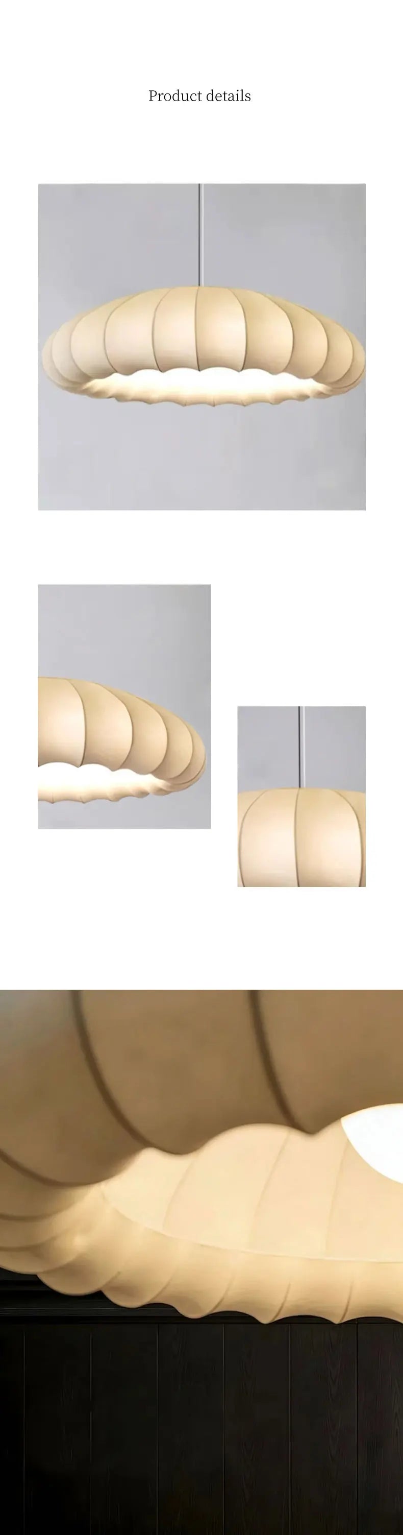 Wabi-Sabi Fabric Pendant Chandelier