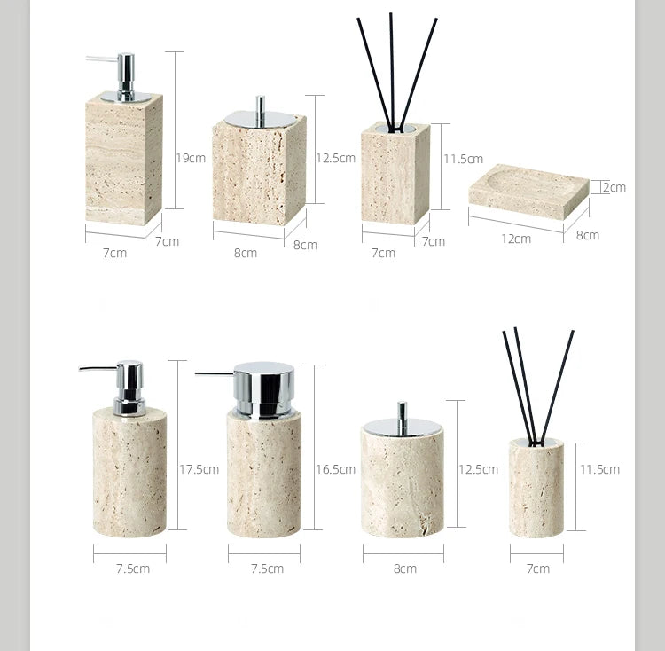 Travertine Bathroom Set