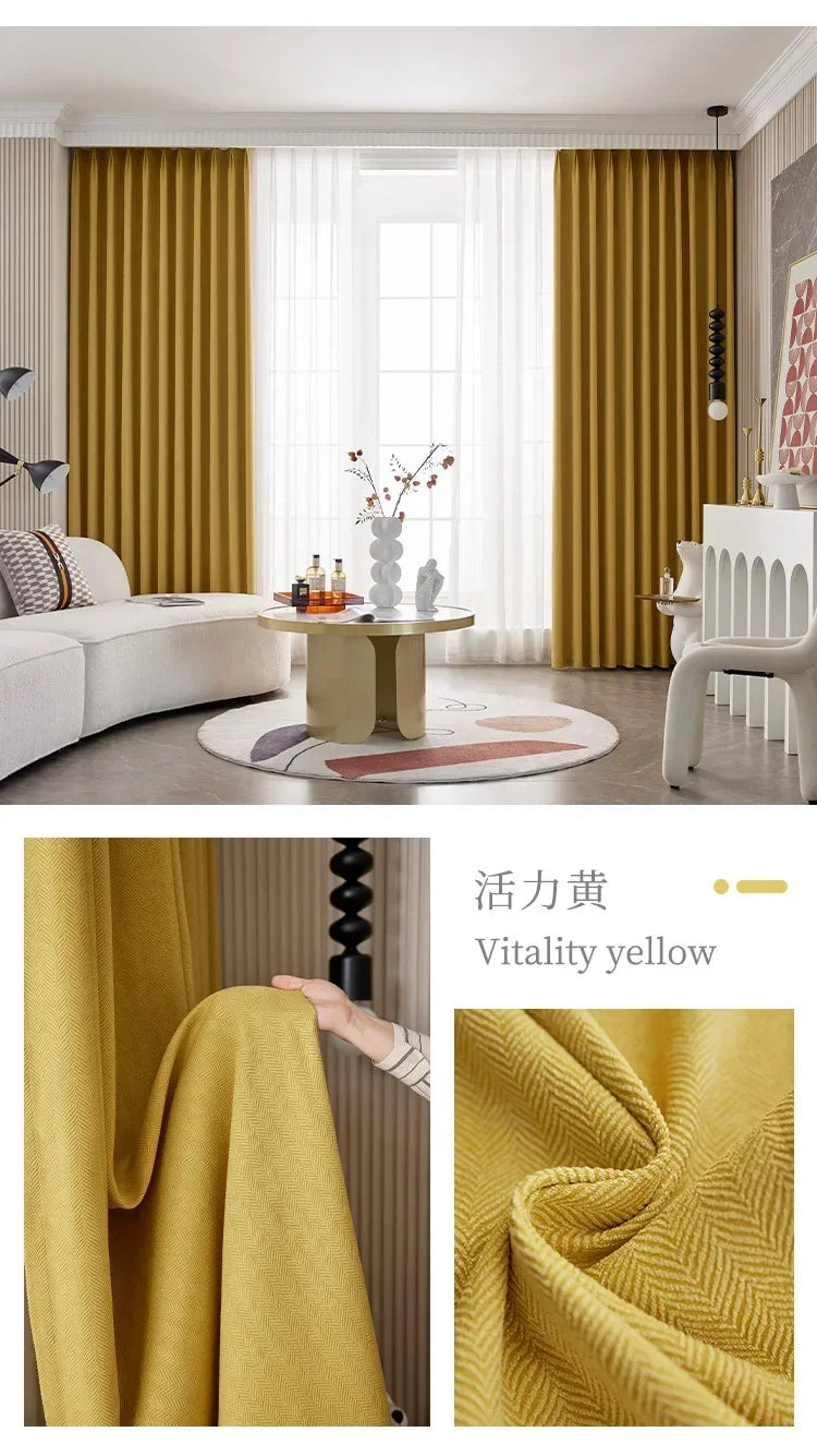 Modern Chenille Blackout Curtains