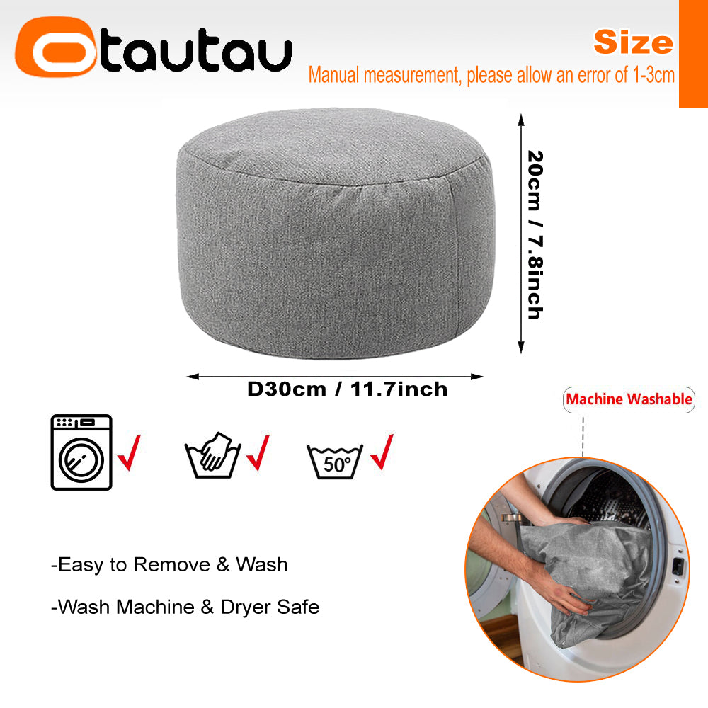Round Storage Pouf
