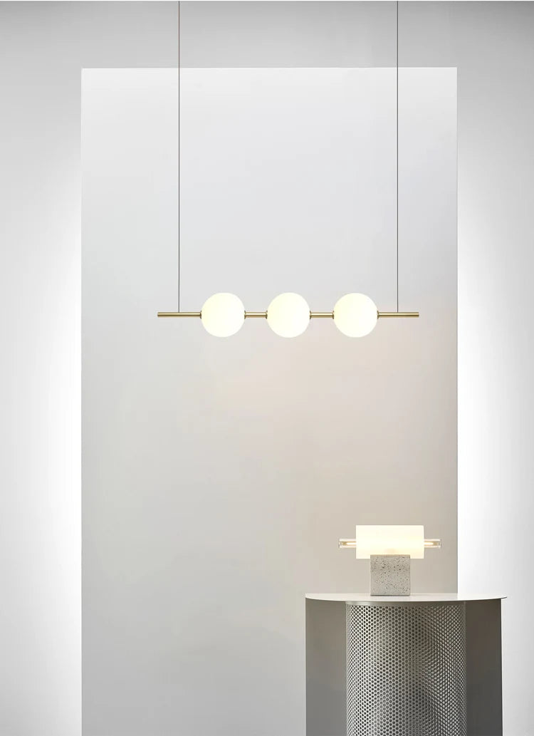 Minimalist Cement Linear Pendant Light