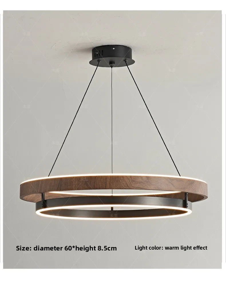 Wabi-Sabi Wood Pendant Chandelier