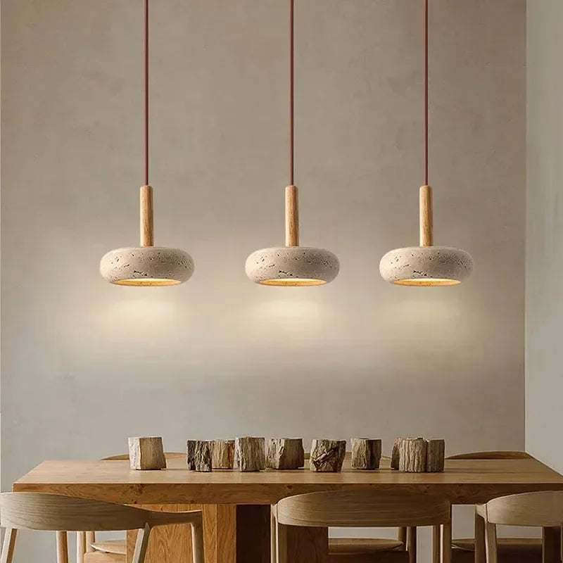 Wabi-Sabi Stone Pendant Lamp