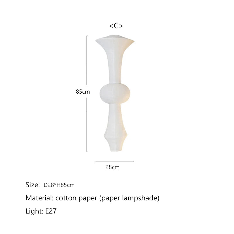 Wabi-Sabi Paper Pendant Chandelier