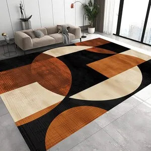 Abstract Washable Area Rug