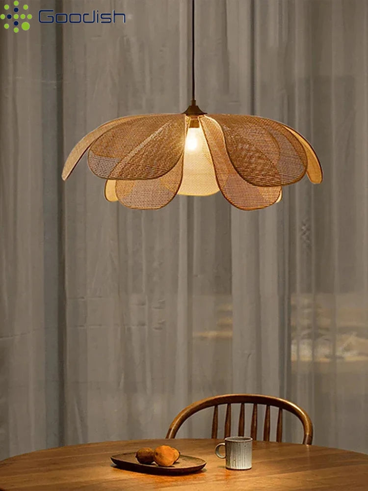 Wabi-Sabi Rattan Pendant Chandelier