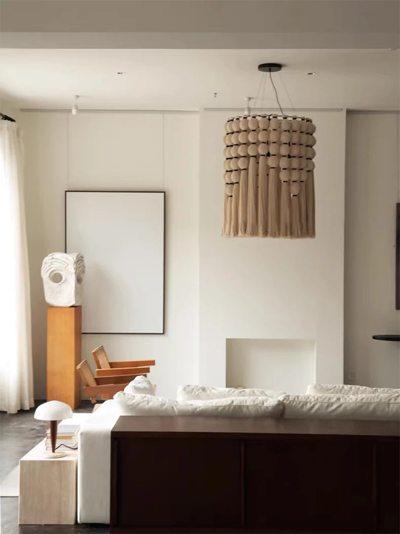 Wabi-Sabi Hemp Rope Pendant Chandelier