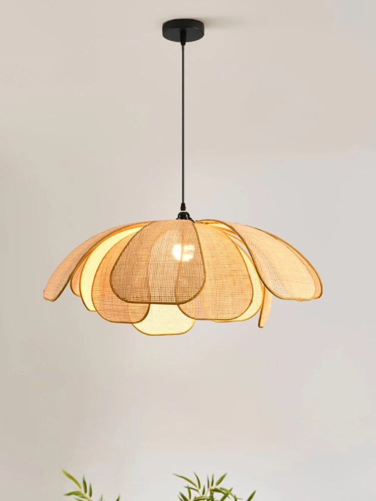 Nordic Rattan Pendant Chandelier