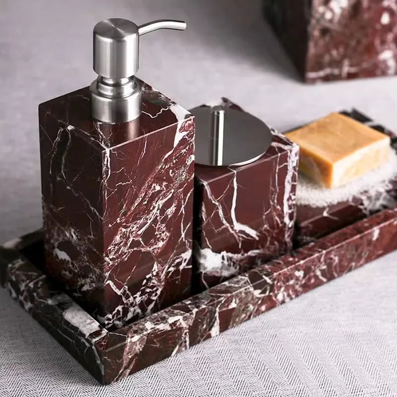 Purple Marble Bathroom Set