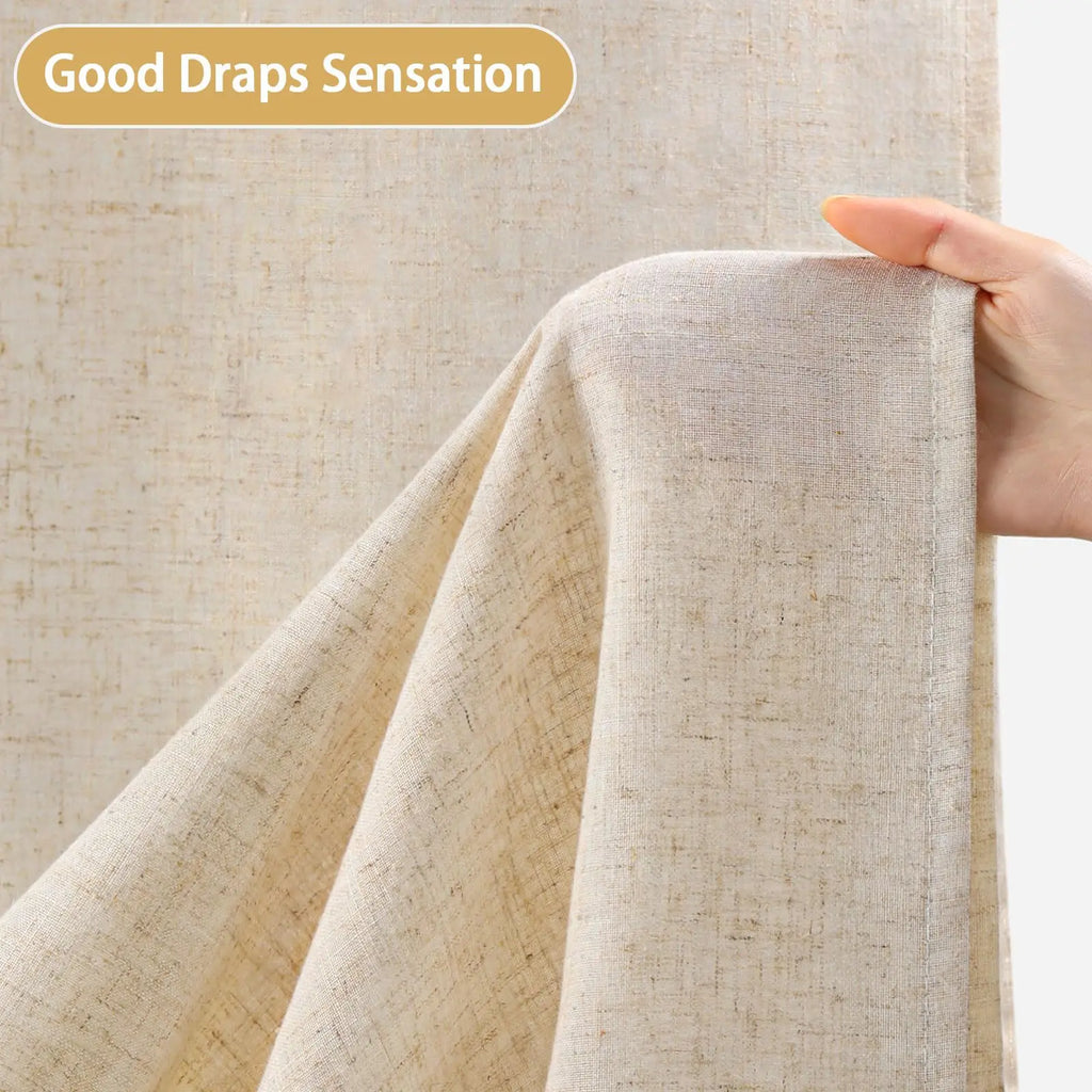 Boho Cotton-Linen Shower Curtain
