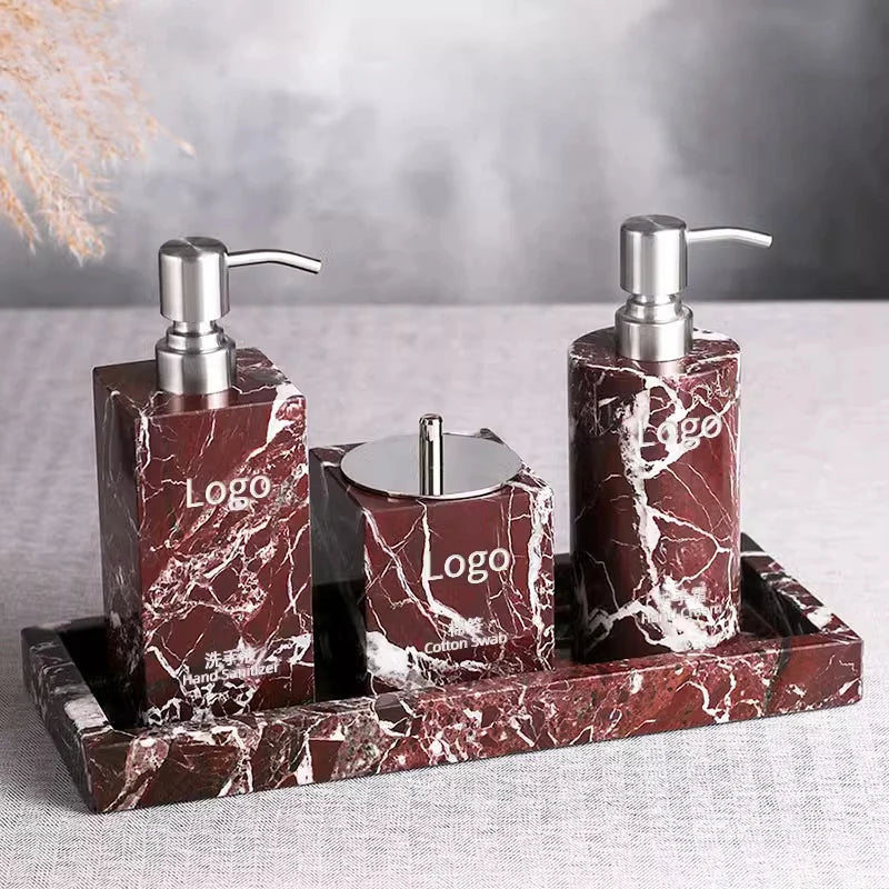 Purple Marble Bathroom Set